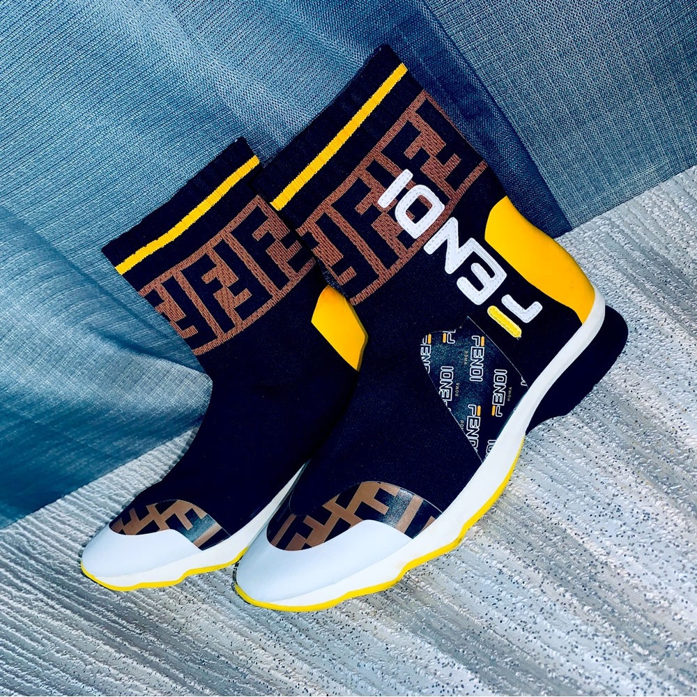 Fendi fabric hight top shoes